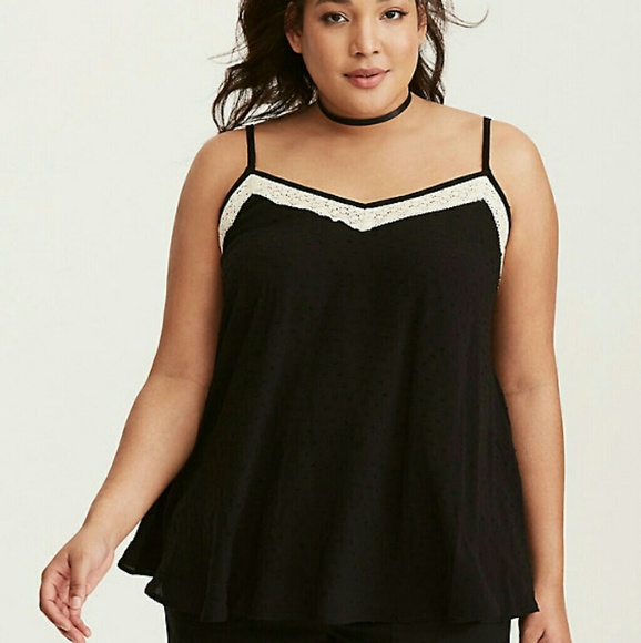 torrid Tops - Torrid ... black and white dotted tank.